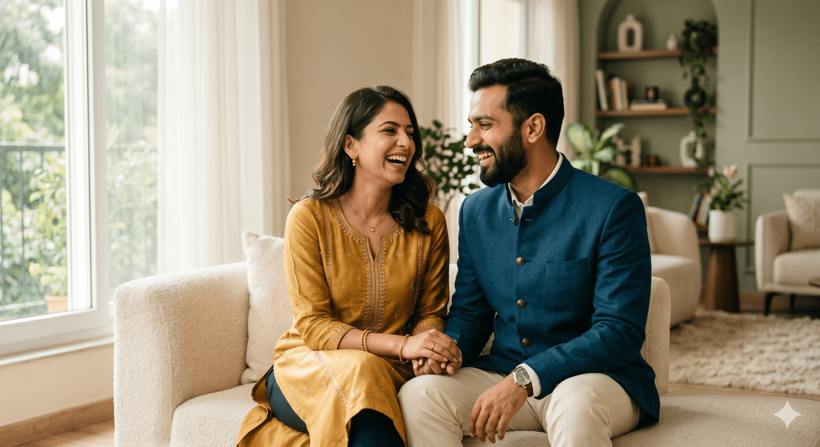 A happy, verified couple who found their match on JamliJodi